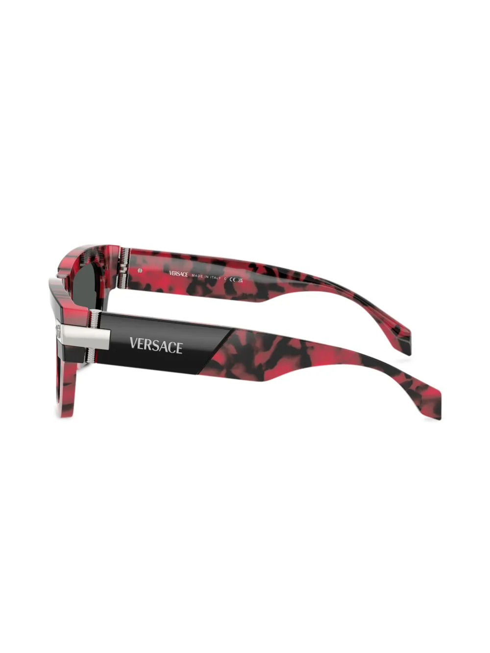 Versace Eyewear Zonnebril met vierkant montuur Zwart