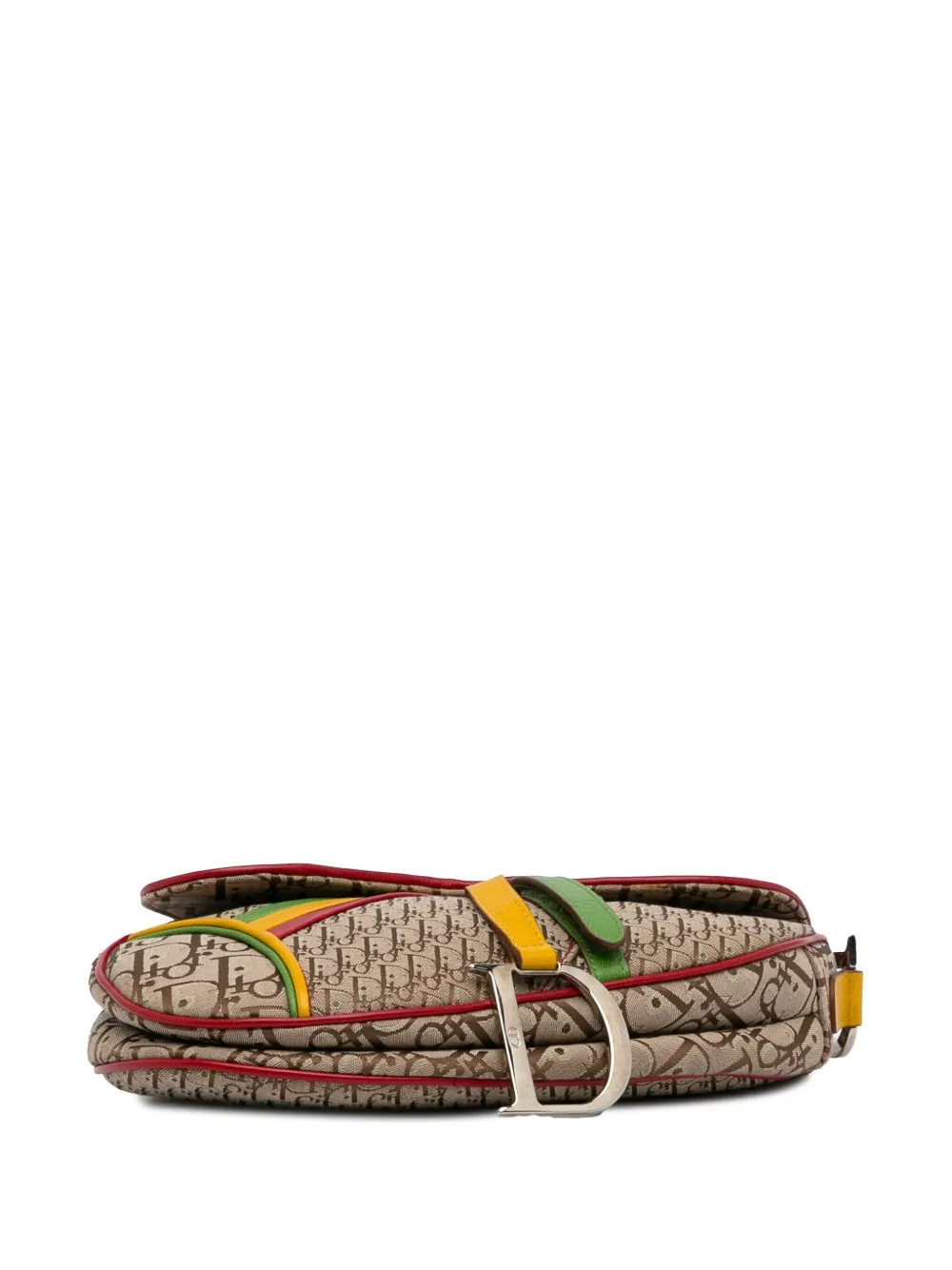 Pre-owned Dior 2004 Issimo Rasta Saddle Shoulder Bag In 褐色