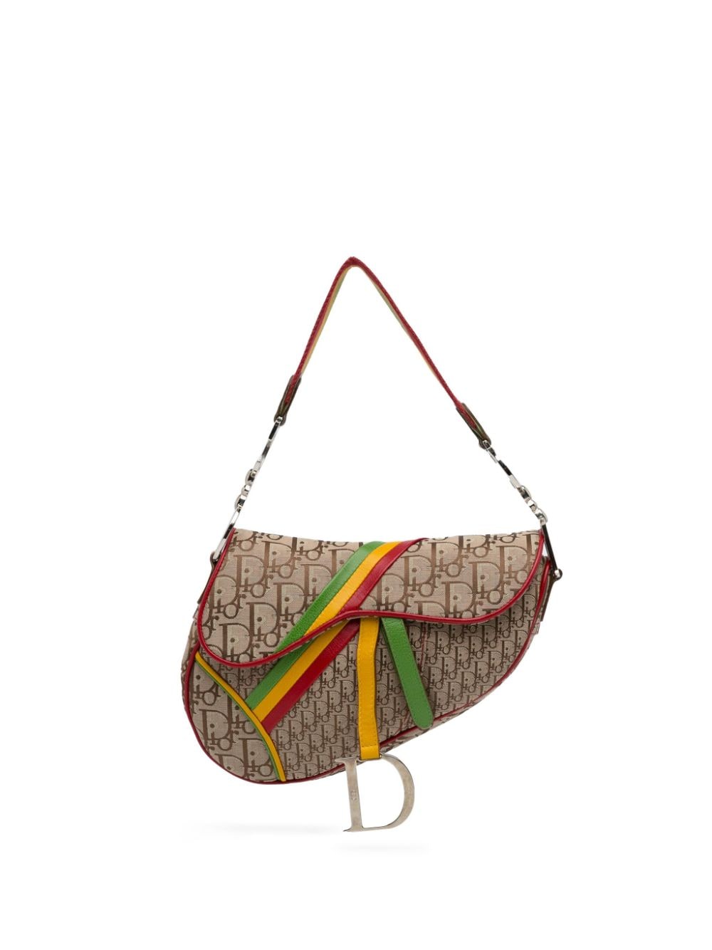 Pre-owned Dior 2004   Issimo Rasta Saddle Shoulder Bag In 褐色