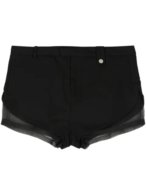 EGONlab. sheer panelling wool minishorts