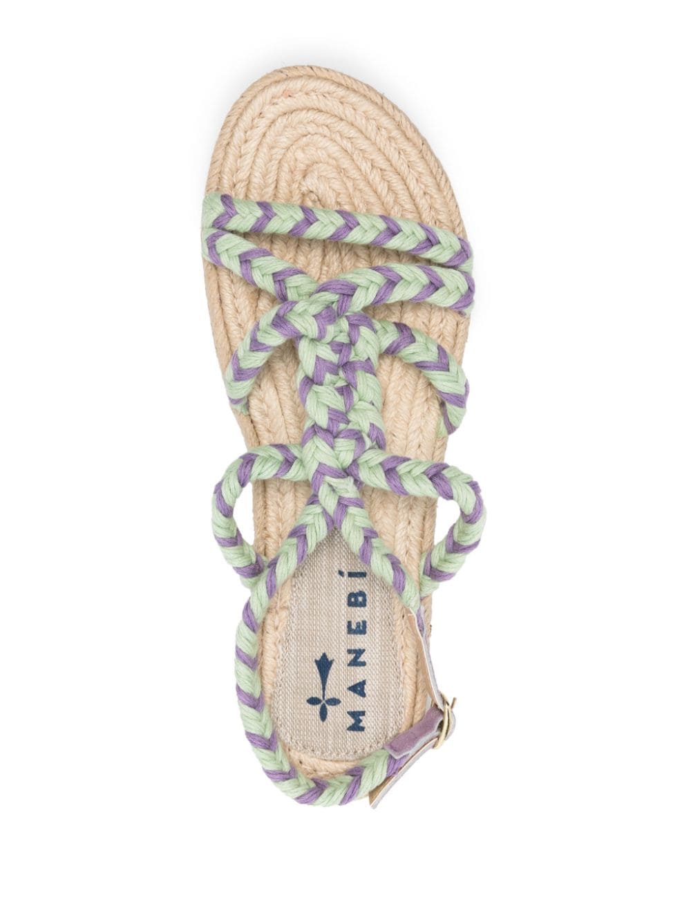 Shop Manebi Yucatán Flat Espadrilles Sandals In Green