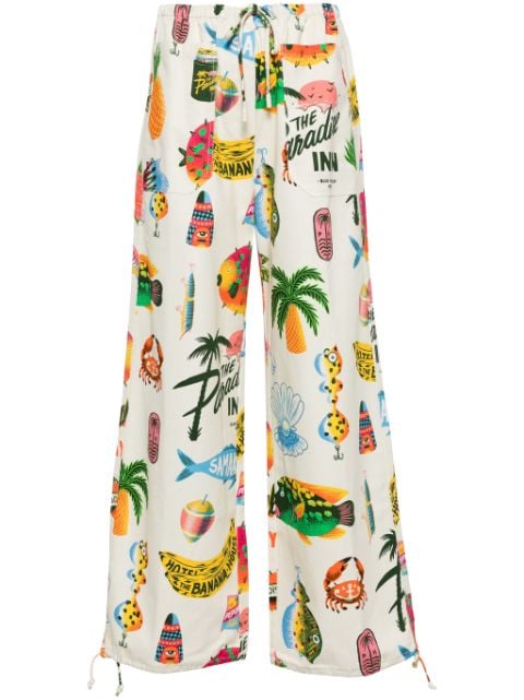 ALEMAIS printed wide-leg trousers