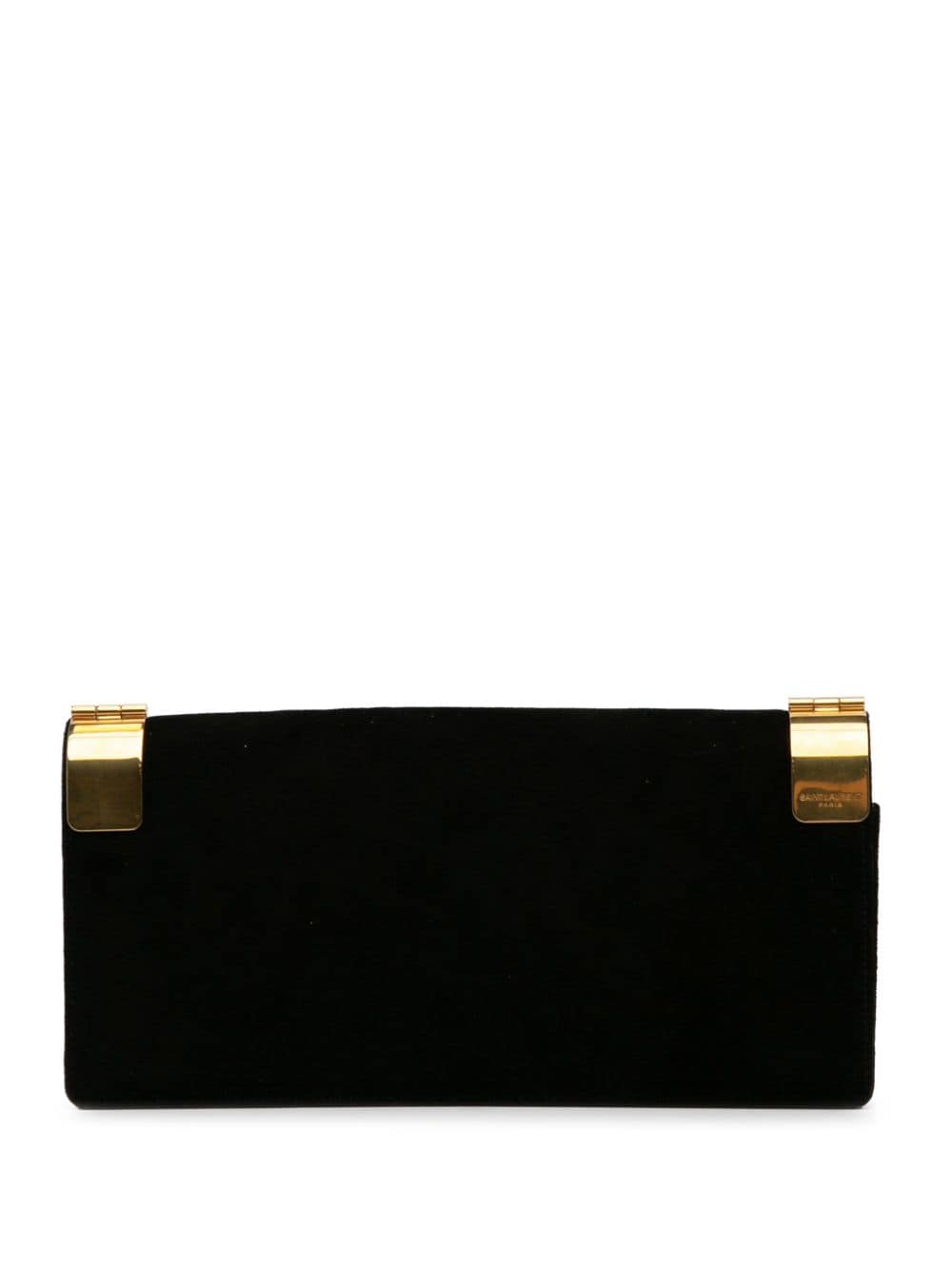 Pre-owned Saint Laurent 2018   Suede Clutch Bag In 黑色