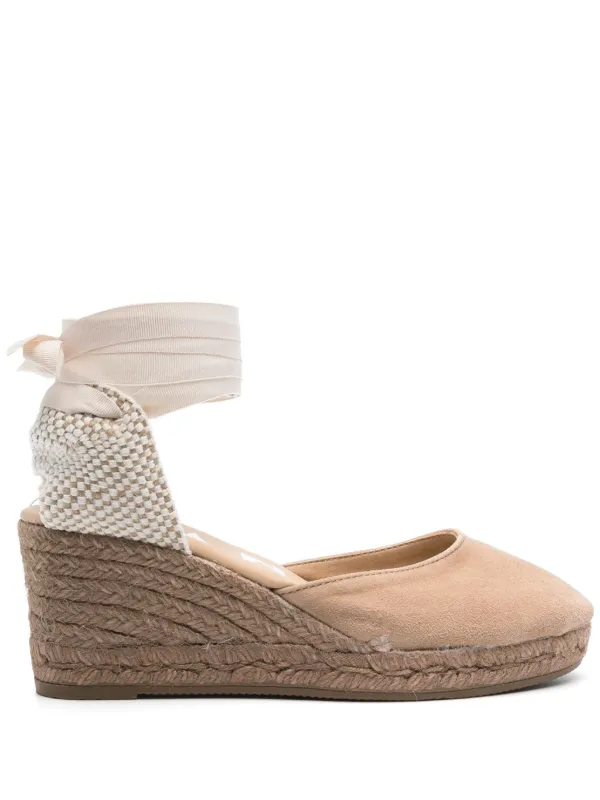 Manebi Hamptons 75mm Wedge Espadrilles Neutrals FARFETCH