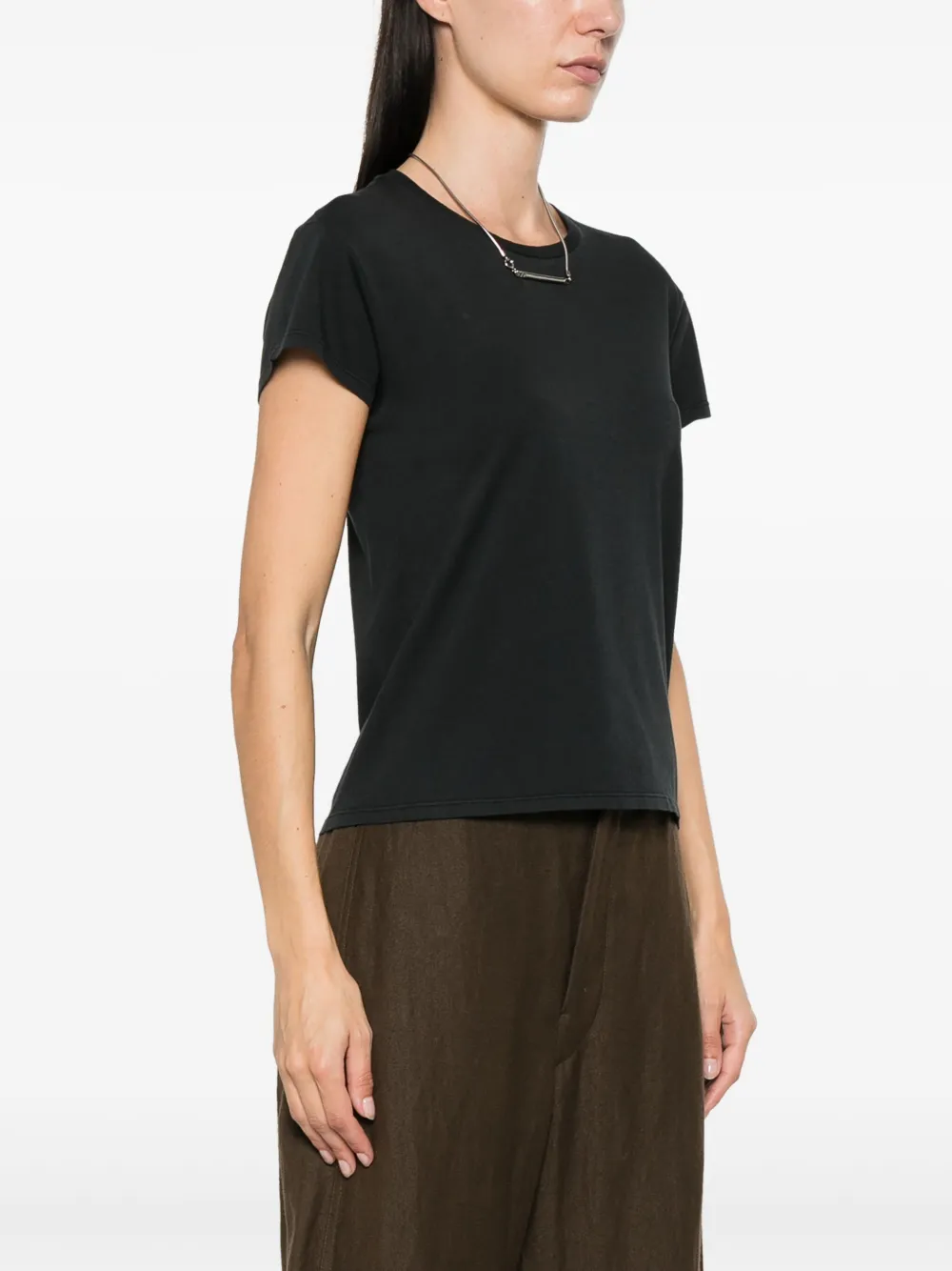 The Row Wesler Short-sleeve Cotton Jersey T-shirt In Black