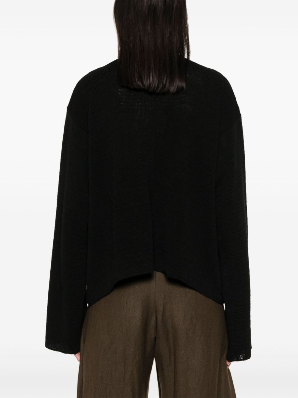 Shop The Row Flo Linen Jumper In Black