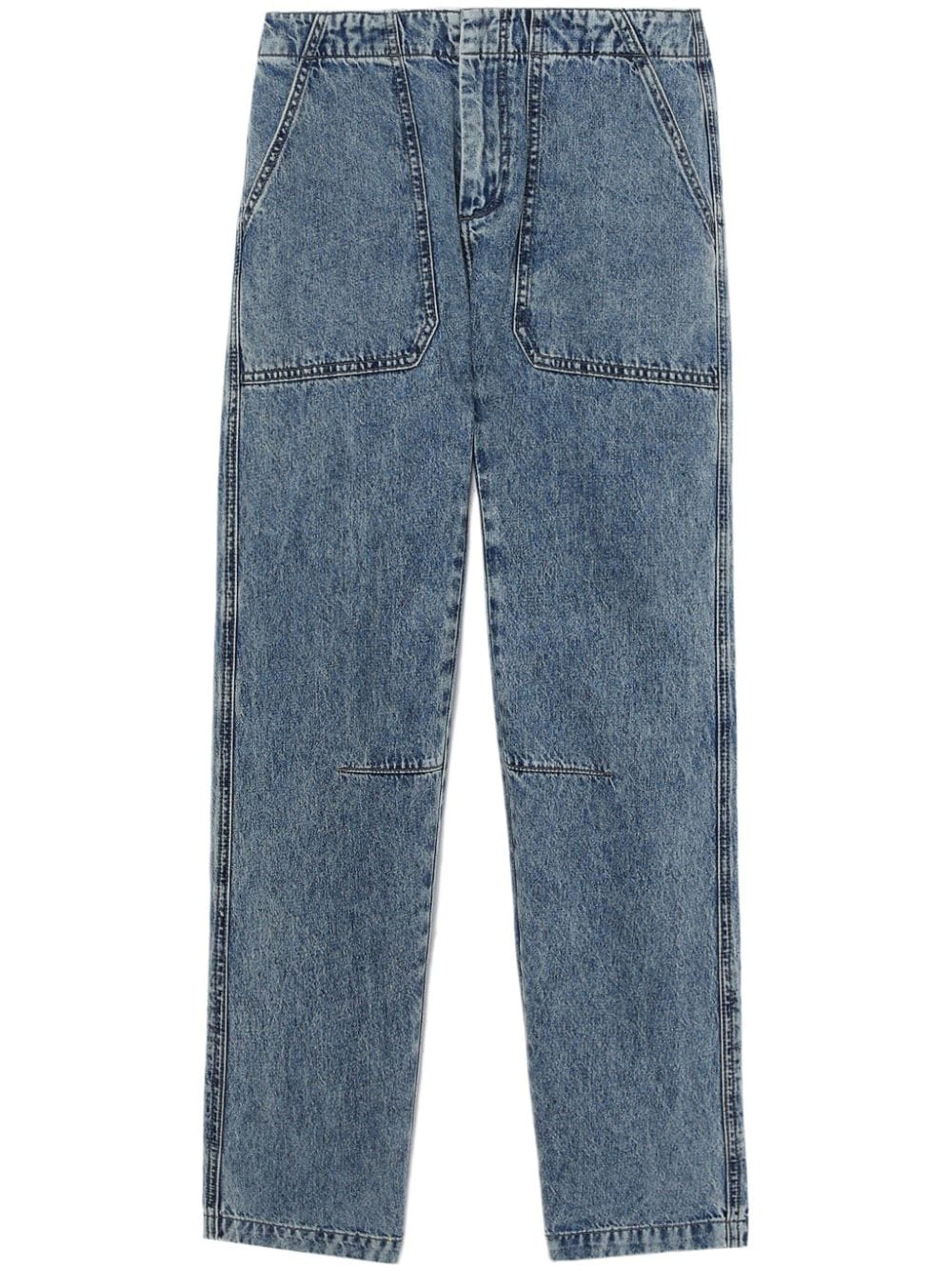 rag & bone jean leyton à coupe droite - bleu