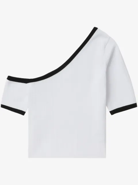 Juun.J contrasting-trim one-shoulder top