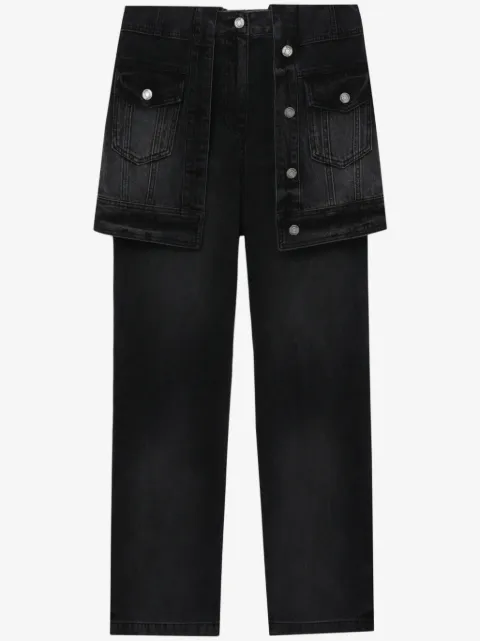 Juun.J denim jacket-skirt trousers