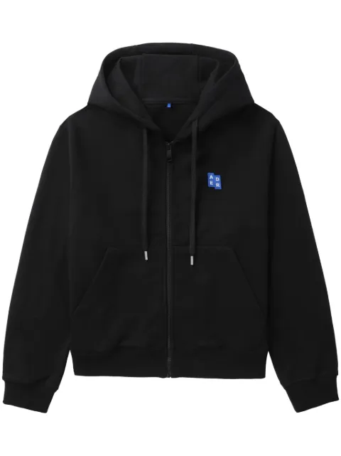 Ader Error logo-appliqué cotton hoodie