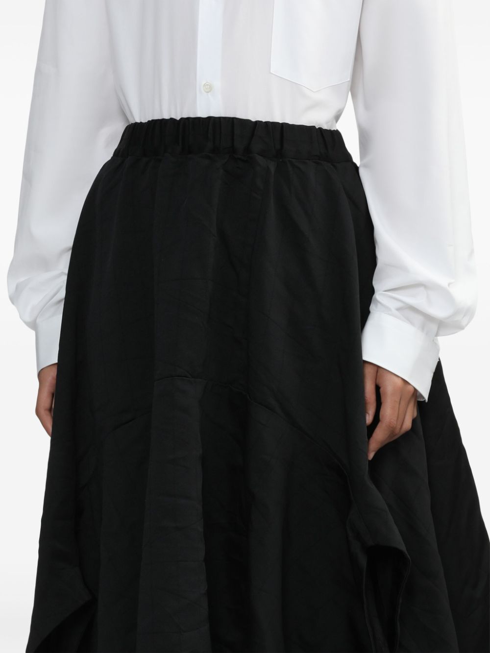 Comme Des Garçons Comme Des Garçons Asymmetrische midi-rok Zwart