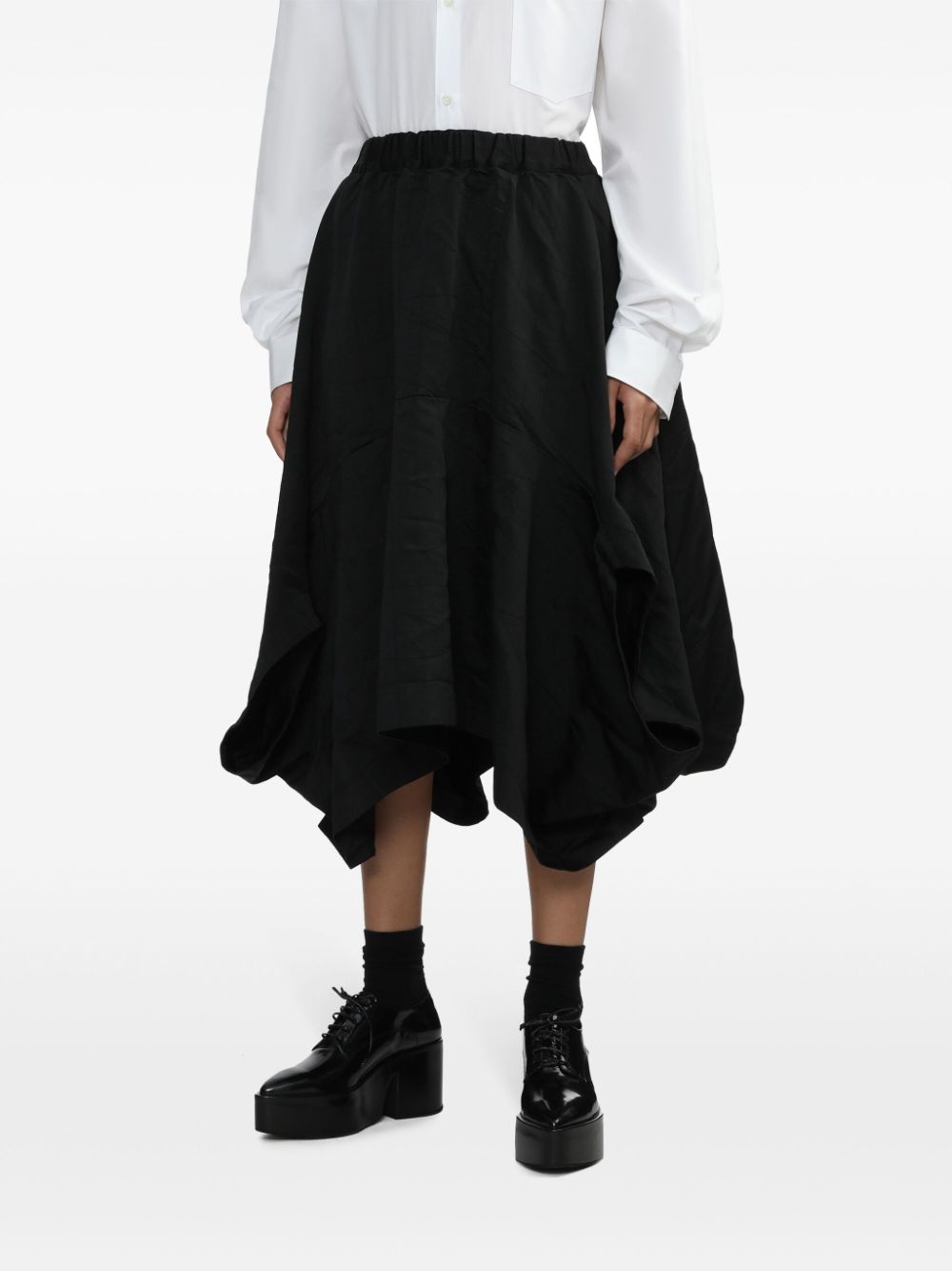 Comme Des Garçons Comme Des Garçons Asymmetrische midi-rok Zwart