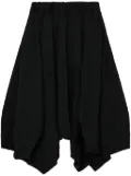 Comme Des Garçons Comme Des Garçons asymmetric high-rise midi skirt - Black
