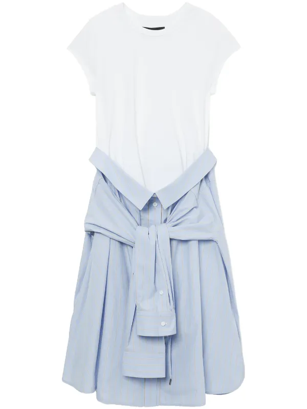 JUUN.J Shirted-skirt Midi T-shirt Dress - White