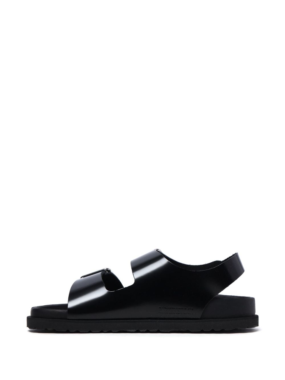 Shop Birkenstock 1774 Milano Leather Sandals In Black