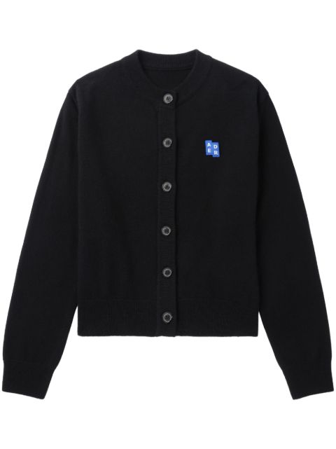 Ader Error Tetris-appliqué knitted cardigan