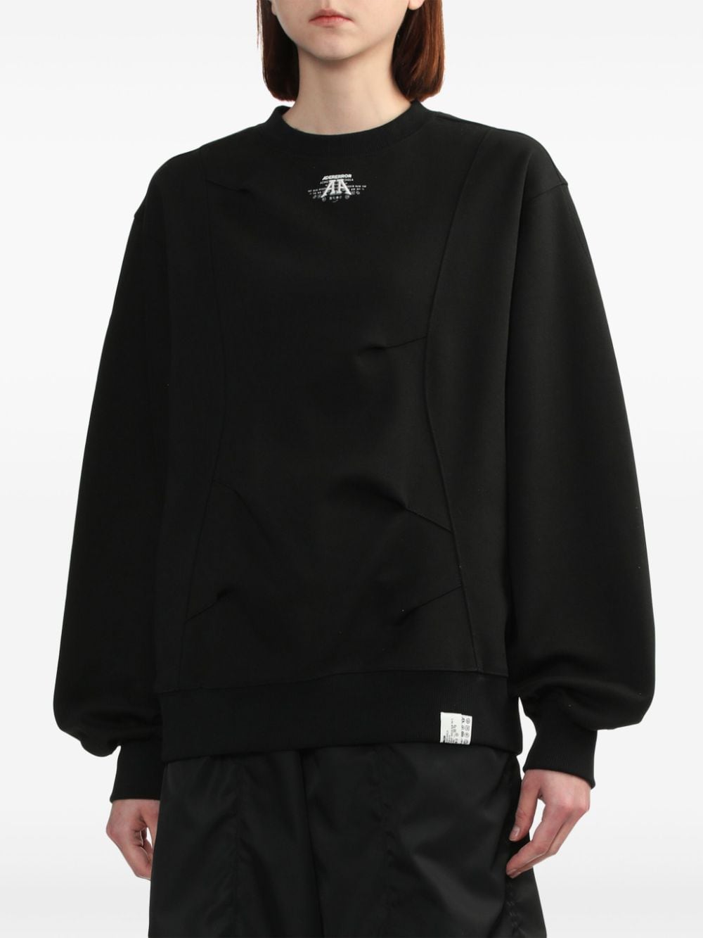Shop Ader Error Appliqué-detail Sweatshirt In Black