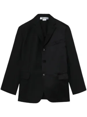 Blazer Femme Comme Des Garçons 100% Laine, Neuf Avec étiquette - Taille XS Noir, Style élégant