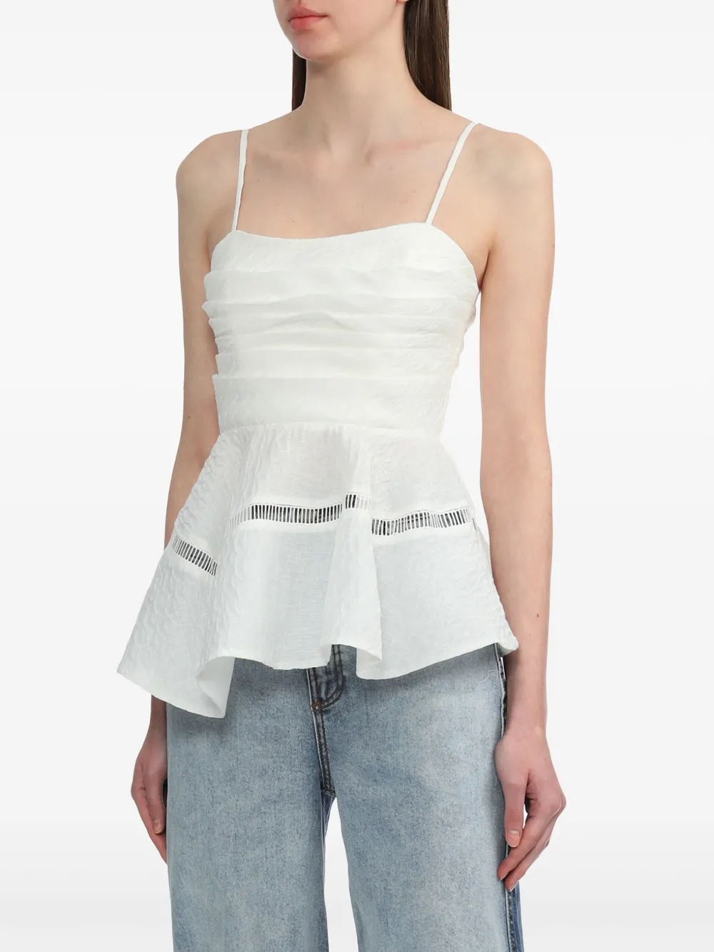  Aje Cinque Jacquard Top - White 