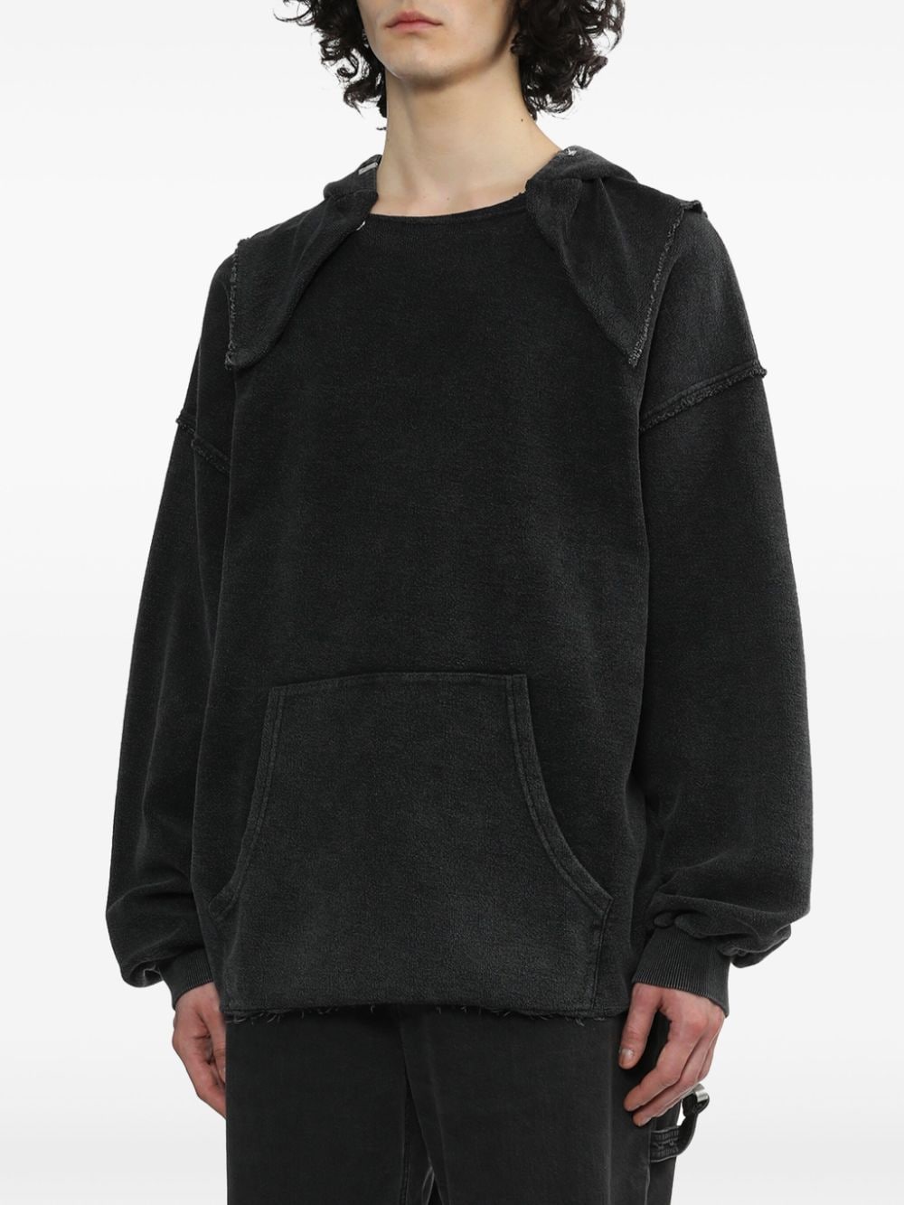 Shop Alyx Hooded Cotton Sweatshirt In Black
