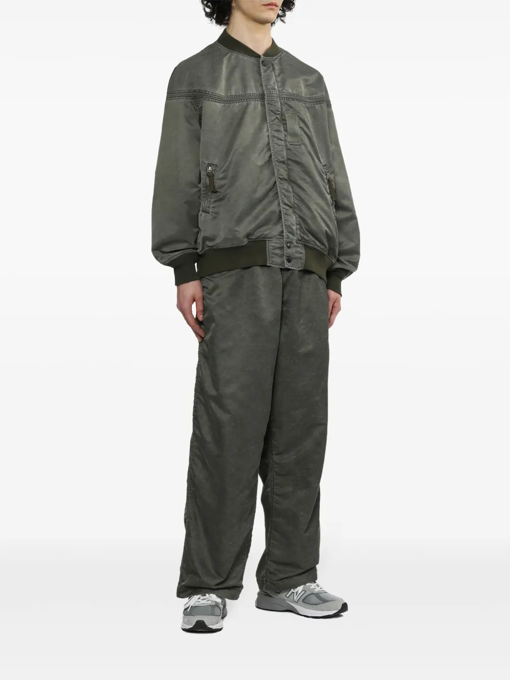 Comme des Garçons Homme long-sleeve bomber jacket - Groen
