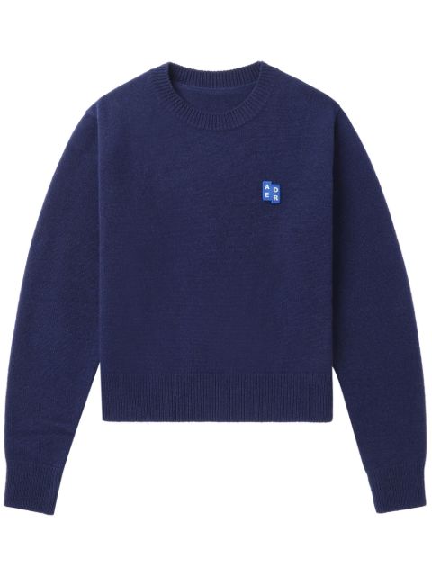 Ader Error Tetris-appliqué fine-knit jumper