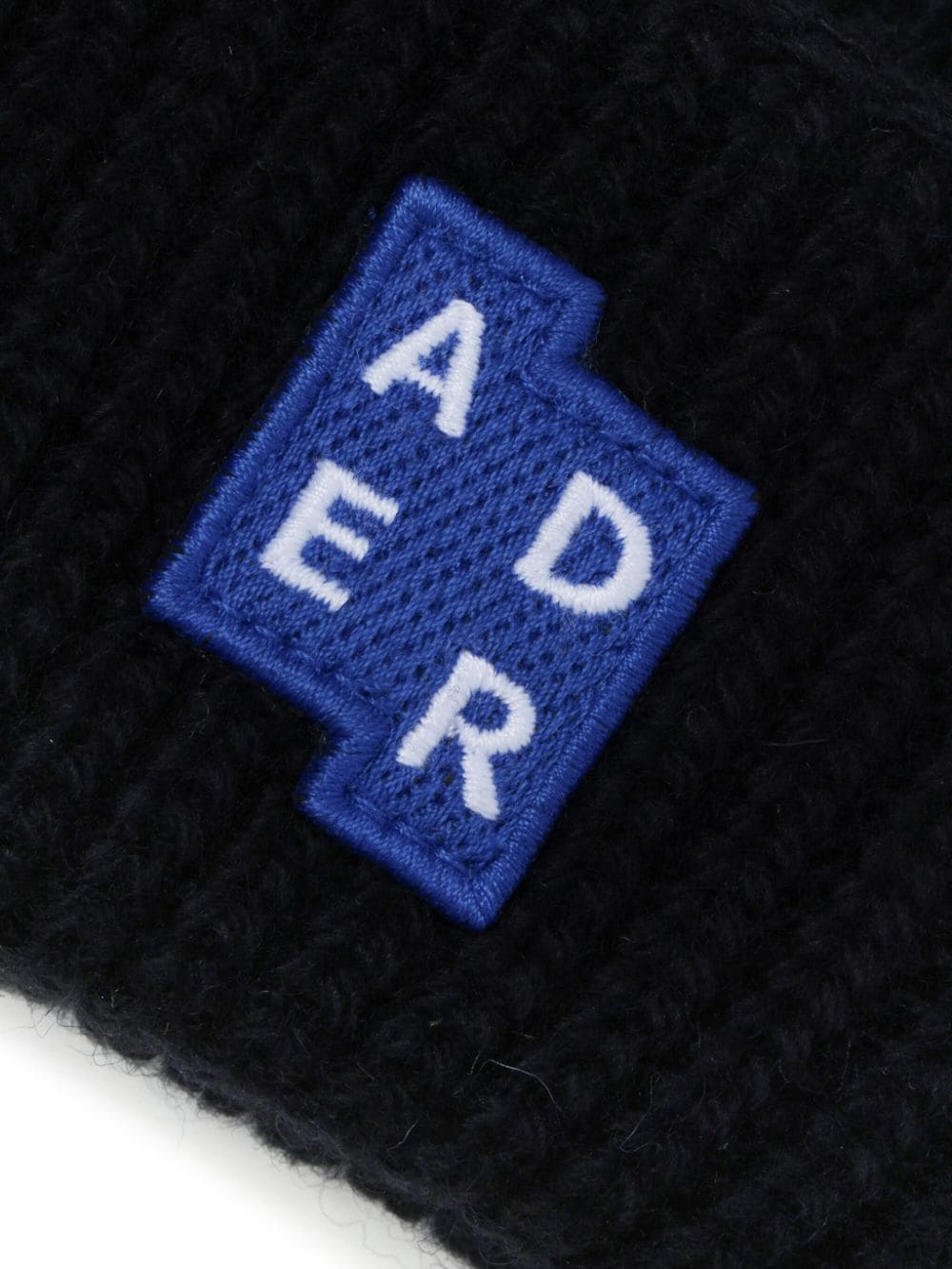 Shop Ader Error Logo-appliqué Beanie In Black