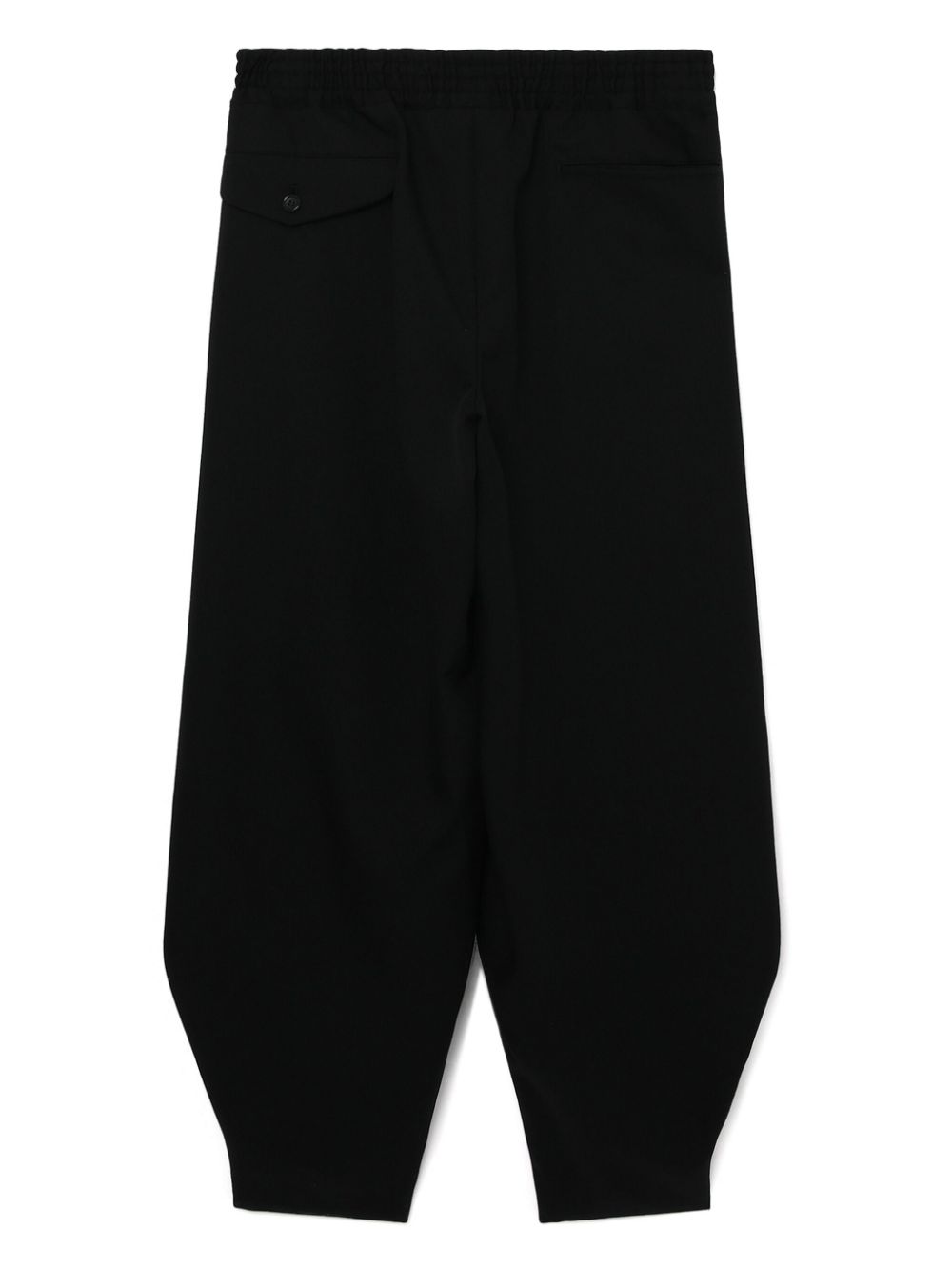 Black Comme Des Garcons drop-crotch wool trousers Men