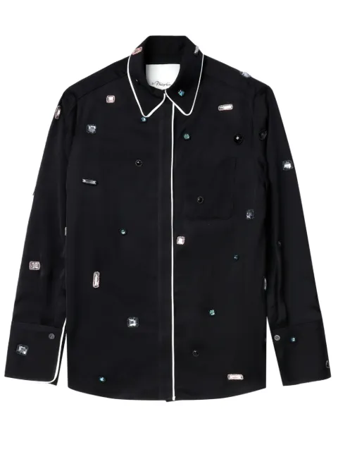 3.1 Phillip Lim gemstoned satin pajama shirt