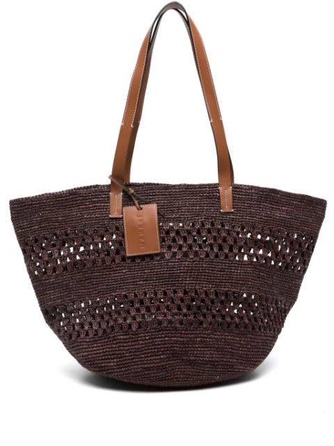 Manebi raffia shoulder bag