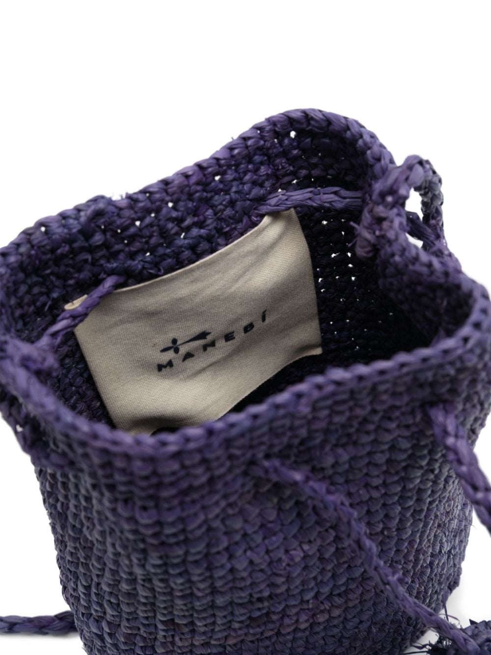 Shop Manebi Mini Beach Bucket Bag In Purple
