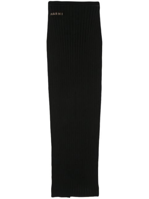 Marni logo-jacquard midi skirt