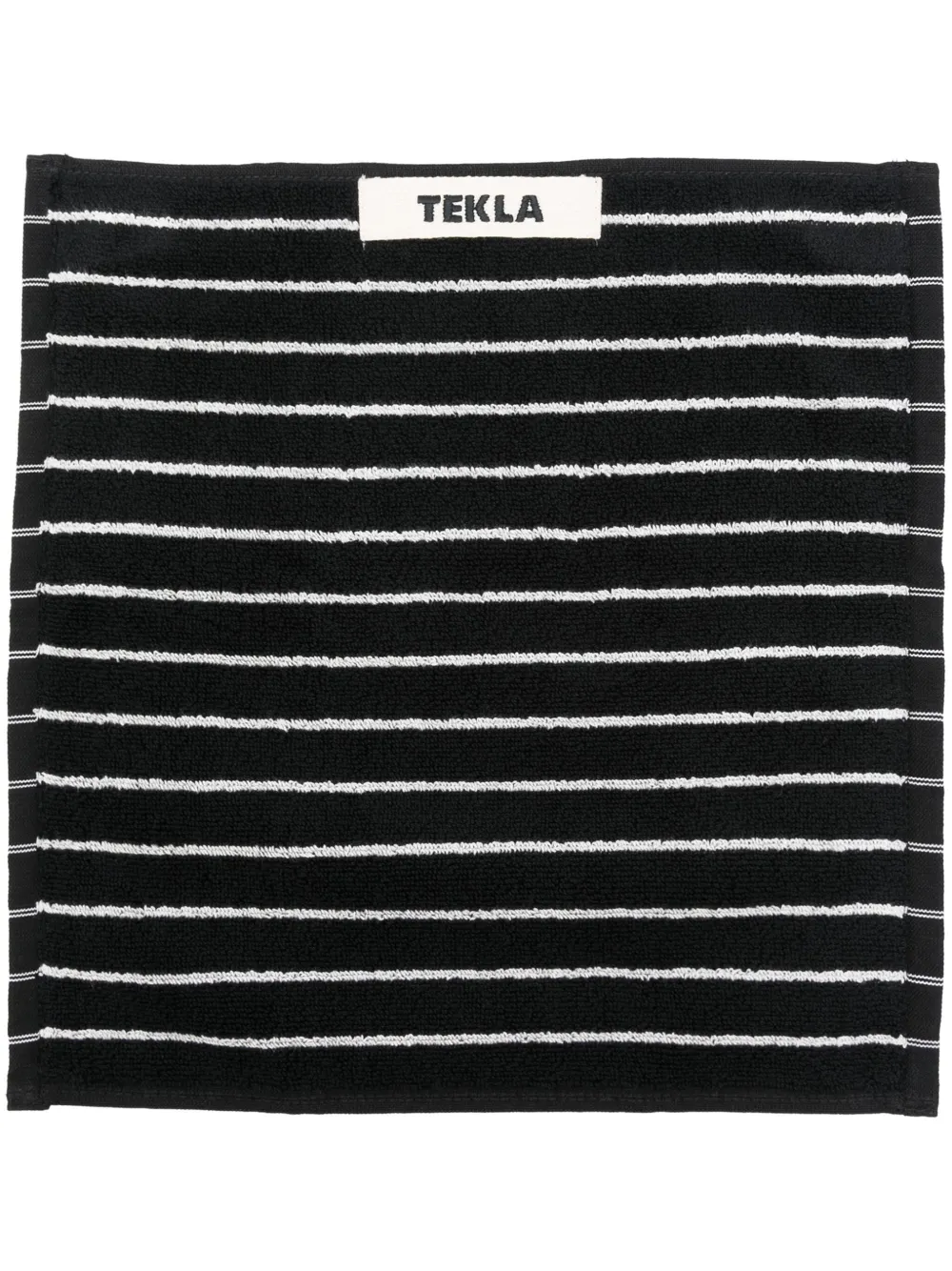 TEKLA Toalha de algodão com listras | Preto | Image 1