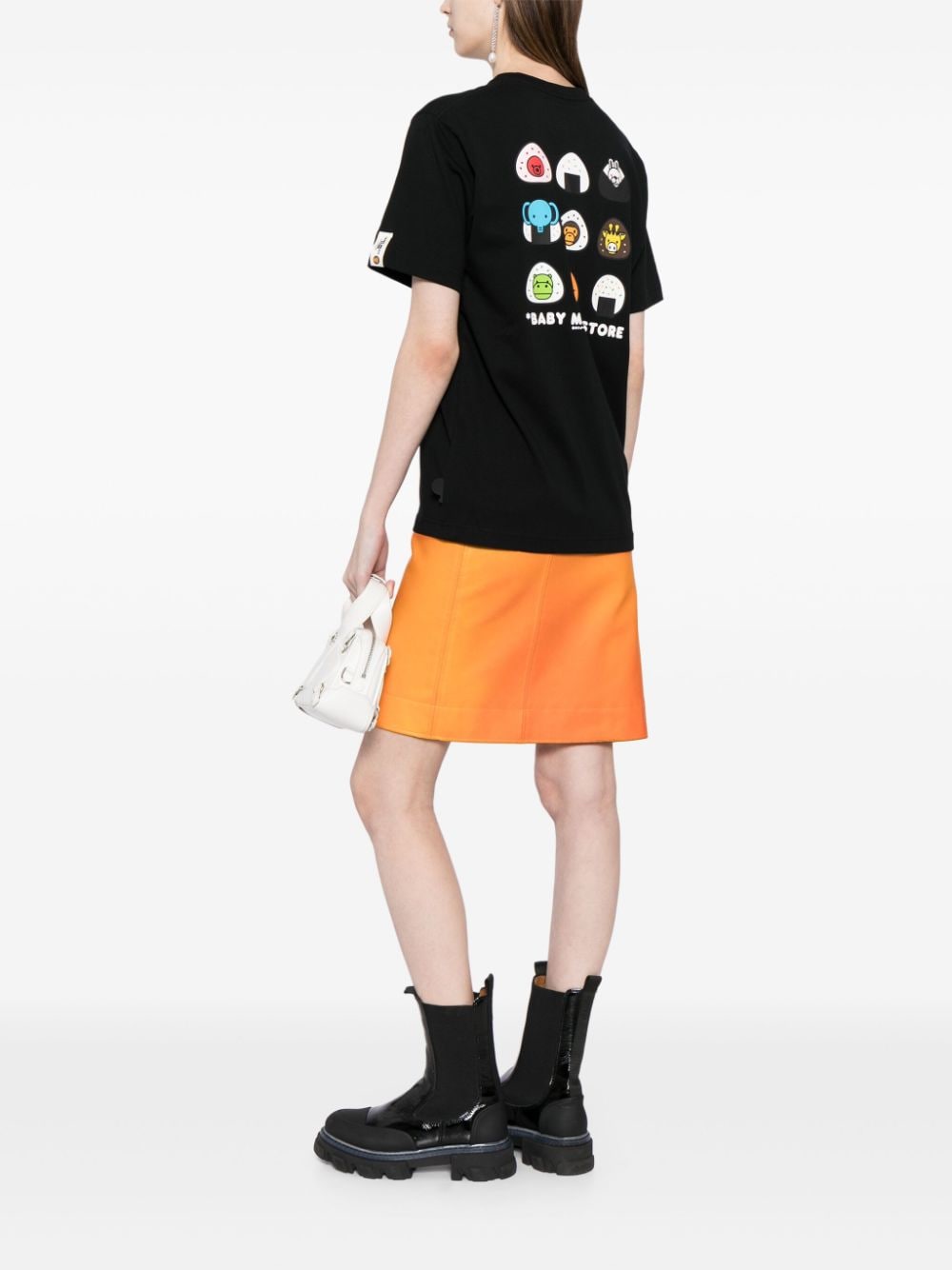 *BABY MILO® STORE BY *A BATHING APE® T-shirt met print - Zwart