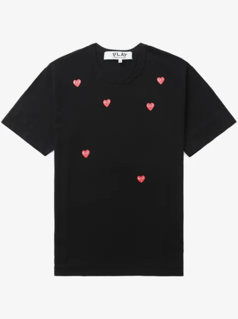 Comme Des Garçons Play Camiseta Scattered Hearts de algodão
