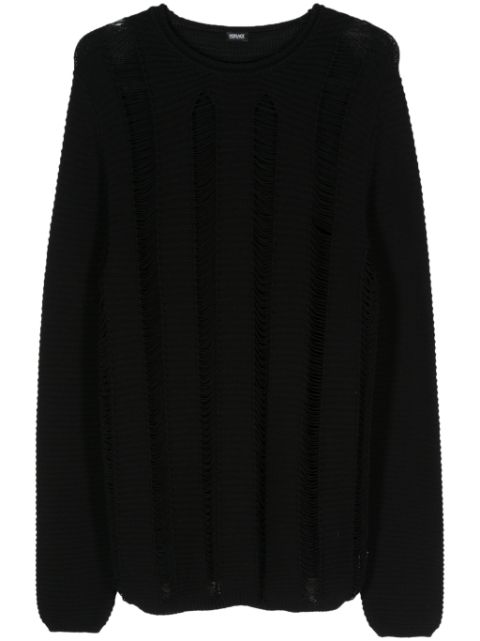 Versace 2000 openwork-knit cotton jumper Women