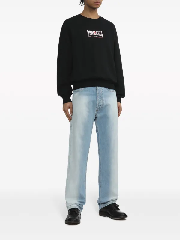 Random Identities cut-out straight-leg Jeans | Blue | FARFETCH CA