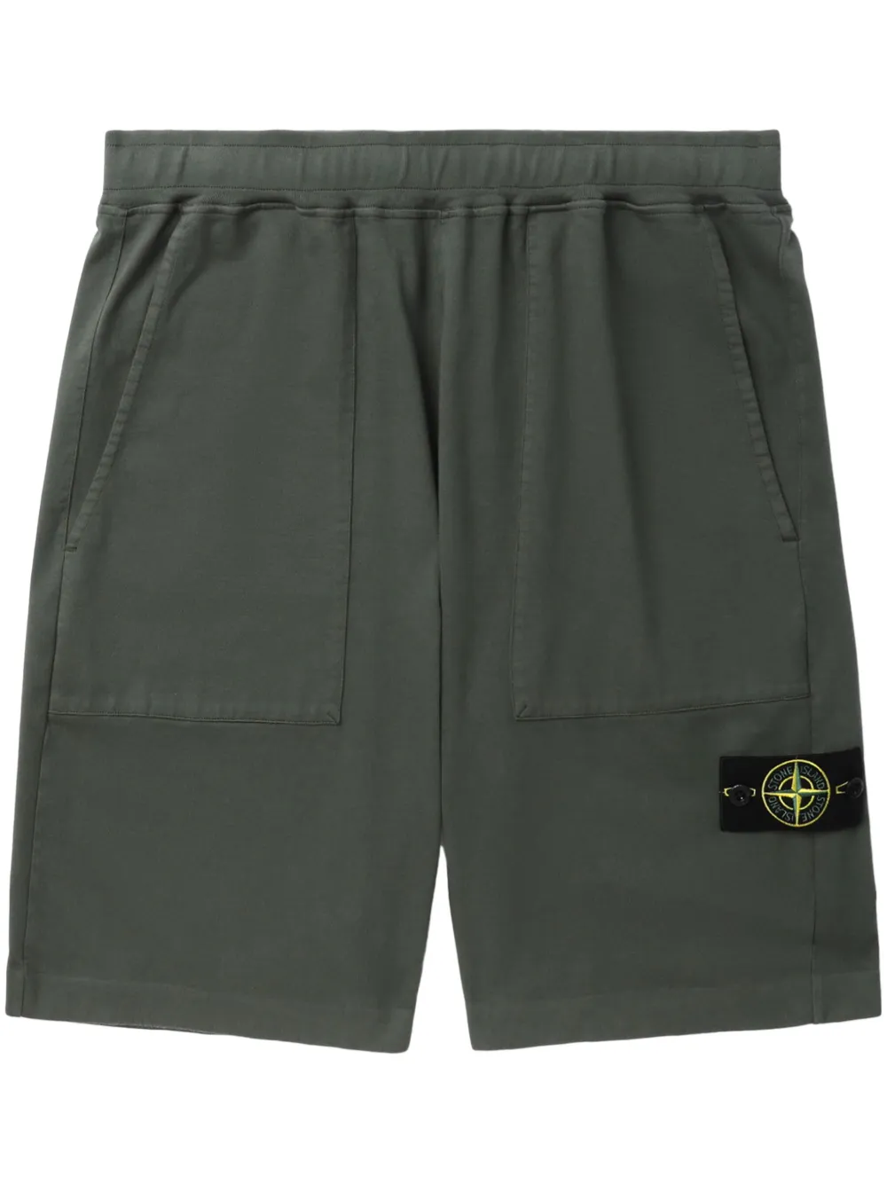 Stone Island Joggingshorts mit Kompass-Patch - Grün