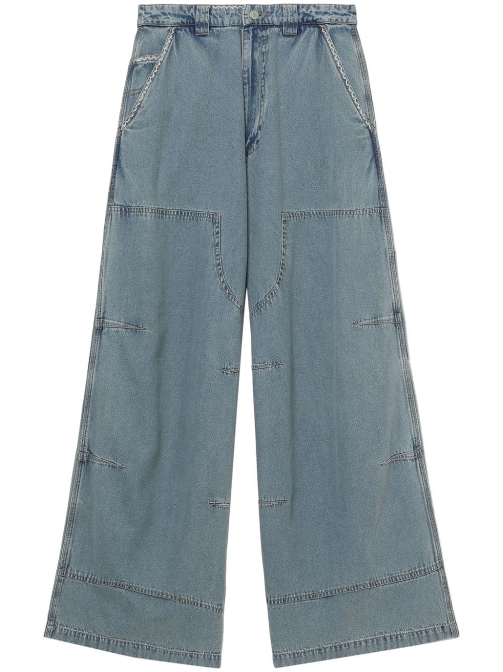 Sea Jeans met wijde pijpen Blauw