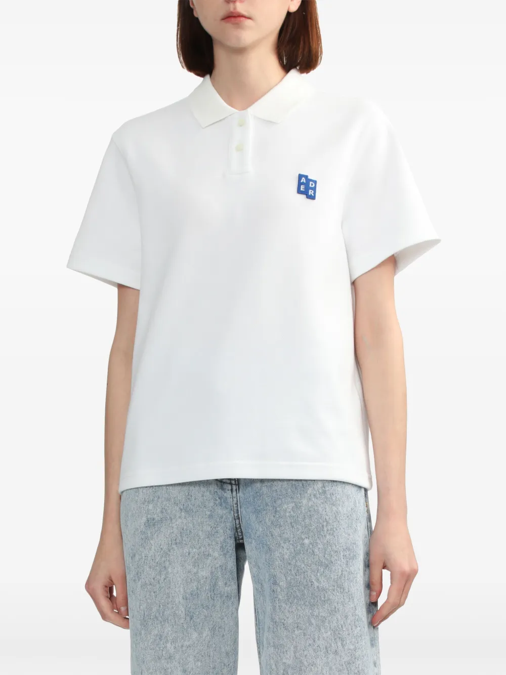 Shop Ader Error Logo-patch Polo Top In White