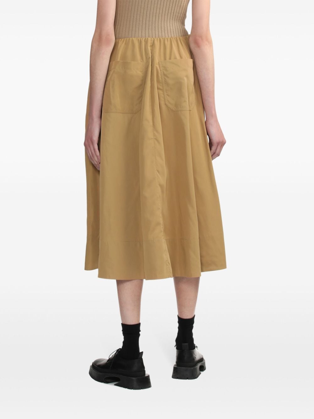 Shop Herskind No-waistband Flared Skirt In Neutrals