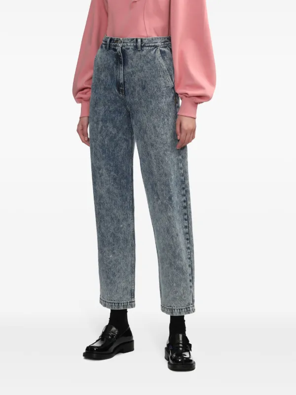 Ader Error high-rise Boyfriend Jeans | Blue | FARFETCH