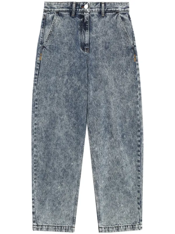 High-Waisted Straight Cropped Jeans - GANT