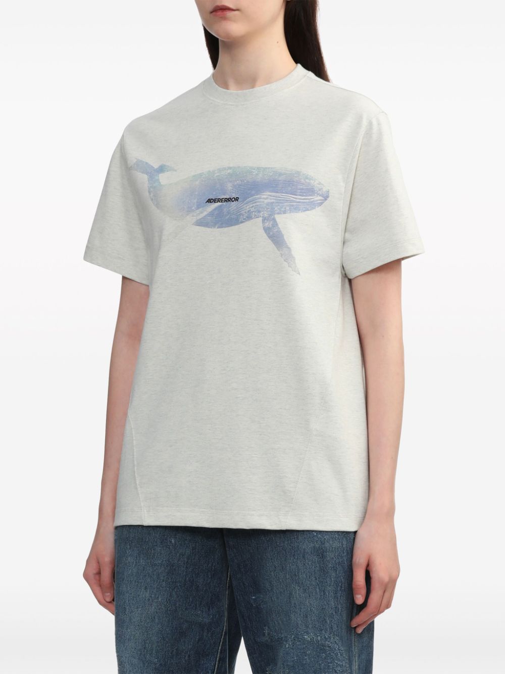 Shop Ader Error Wale-print T-shirt In 中性色