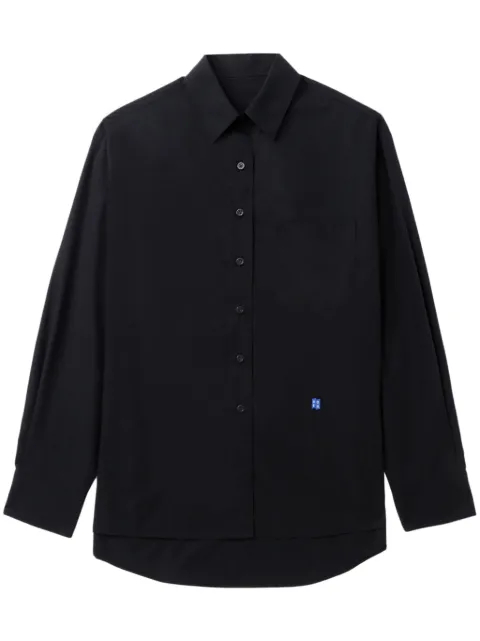 Ader Error logo贴花棉衬衫
