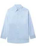 A.P.C. drop-shoulder stud detail shirt - Blue