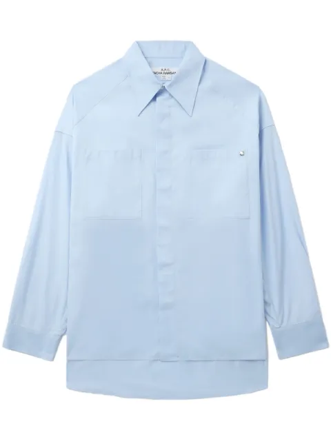 A.P.C. drop-shoulder stud detail shirt