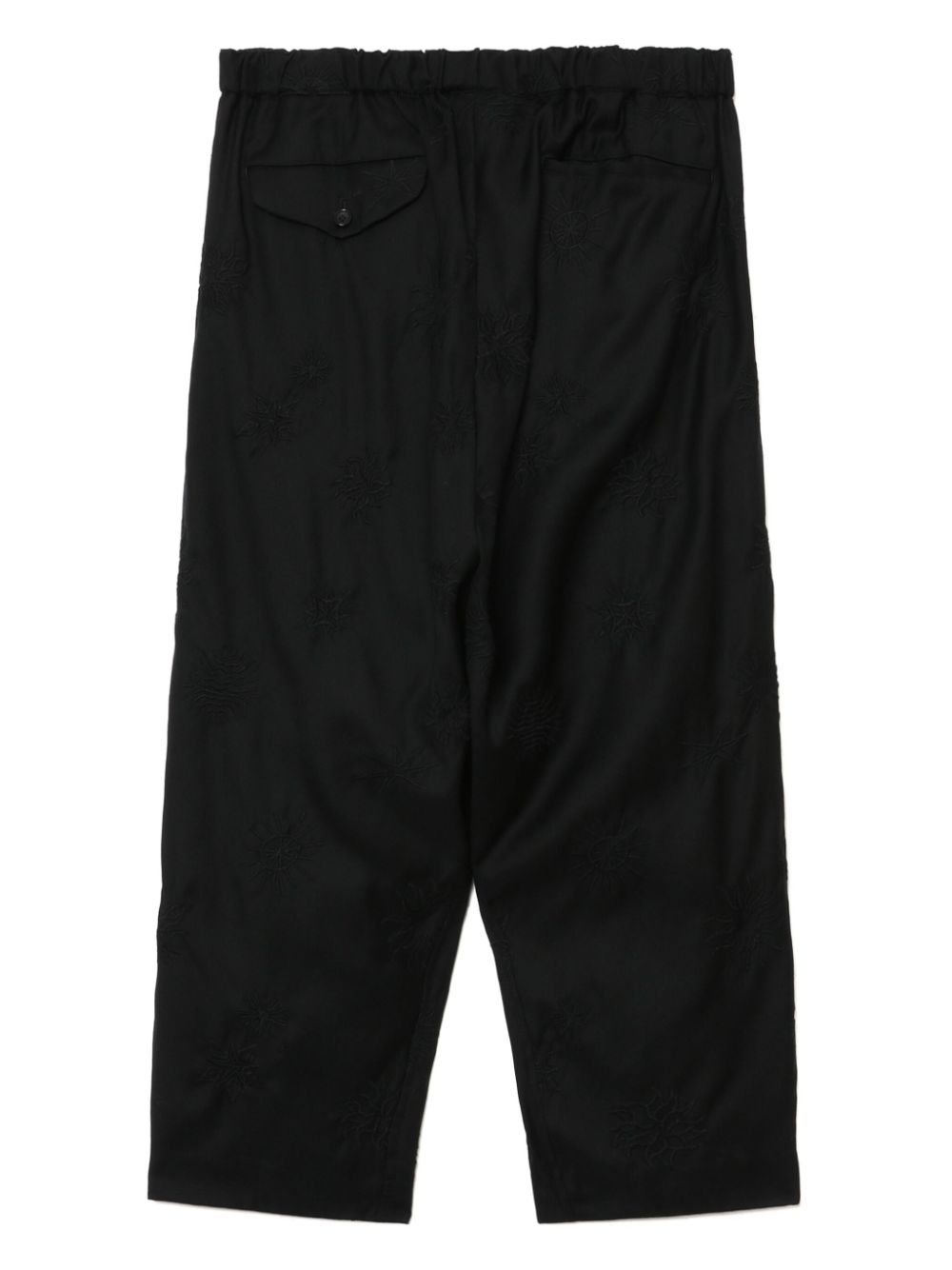 Black Comme Des Garcons drop-crotch cropped trousers Men