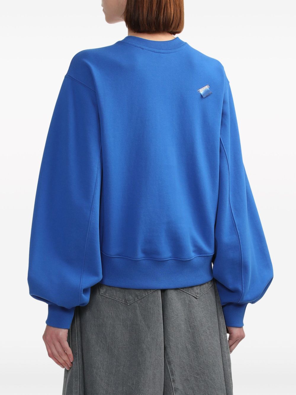 Shop Ader Error Care Label-patch Sweatshirt In 蓝色