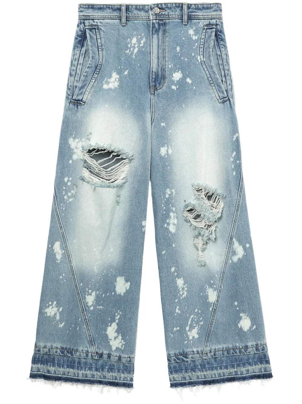 Ader Error Inos Mid-rise Wide-leg Jeans In Blue | ModeSens
